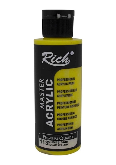 Rich Akrilik Boya Master 130 Cc Güneş Sarı 113 Çok Renkli