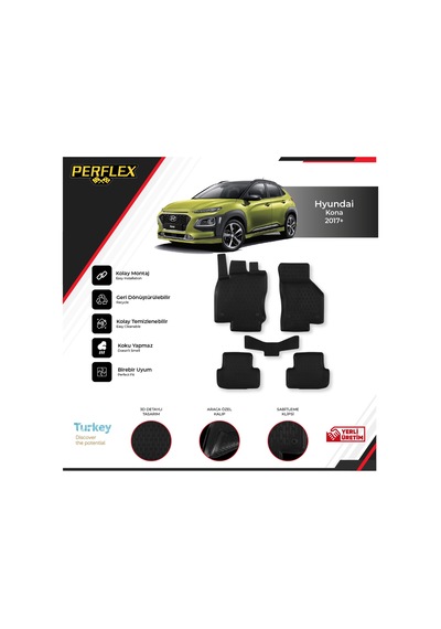 Hyundaı Kona 2017+ 3D Havuzlu Paspas