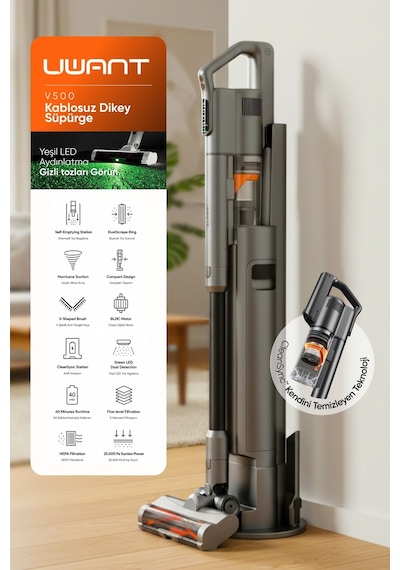 Uwant V500 Dikey Şarjlı Süpürge