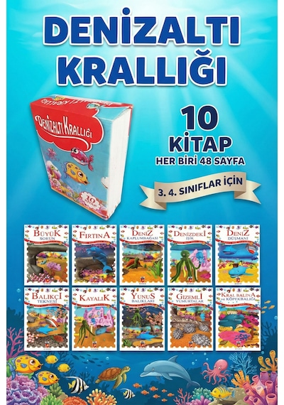Denizaltı Krallığı 10 Kitap Kutulu Okuma Seti