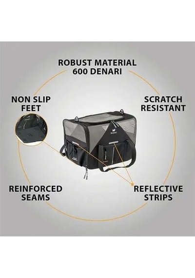 Ferplast Voyager 350 Kumaş Taşıma Çantası - Siyah Max.15kg 45cm