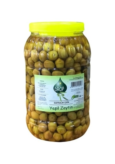 Drop Edremit Yeşil Çizik Zeytin Pet 2 KG