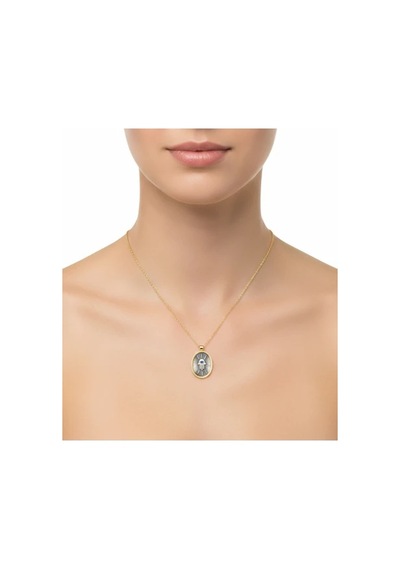 G&a Jewels - Koruyucu Işık - 925 Ayar Oksitli Yaldız Altın Kaplama Gümüş Kolye Altın - Gümüş 40+5 Cm G&a Jewels - Koruyucu Işık - 925 Ayar Oksitli Yaldız Altın Kaplama Gümüş Kolye Altın - Gümüş 40+5 Cm