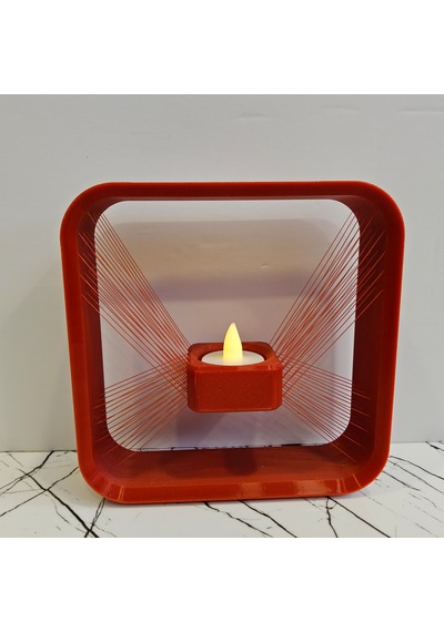 Masa Lambası 3 D Baskı - Kırmızı-
