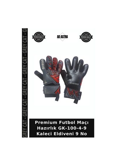 Premium Futbol Maçı Hazırlık Gk-100-4-9 Kaleci Eldiveni 9 No Çok Renkli