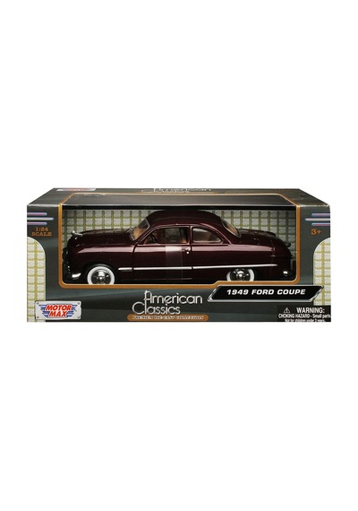 Motormax 1949 Ford Coupe Bordo 1 / 24 Ölçek Model Araba