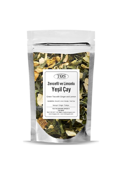 Tos The Organic Spices Zencefilli Limonlu Yeşil Çay 100 G