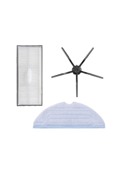 Mija Roborock S7 Sonic Uyumlu 3 Parça Yedek Filtre Fırça Seti Siyah 701042S7S