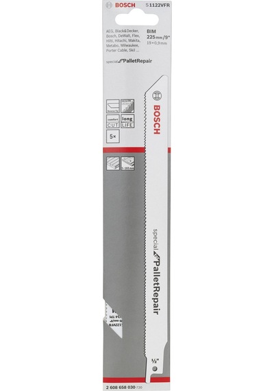 Bosch S 1122 VFR Panter Testere Bıçağı Special for Palletrepair 2608658030
