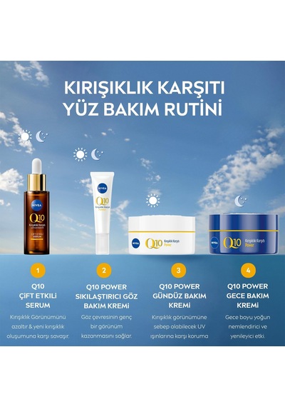 Tr Q10 Kırışıklık Karşıtı Gece Bakım Kremi 50 Ml,nemlendirici,yenileyici,kreatin,hyaluronik Asit 2 Paketi