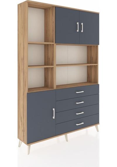 Arges Dolap 8 Raflı 4 Çekmeceli 3 Kapaklı 132x30x195 Çam-antrasit/antrasit Antrasıt/antrasıt Arges Dolap 8 Raflı 4 Çekmeceli 3 Kapaklı 132x30x195 Çam-antrasit/antrasit Antrasıt/antrasıt