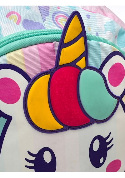 Wia 3 Bölmeli Unicorn Okul Sırt Çantası Turkuaz
