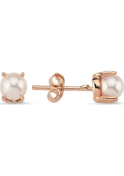 5,5 Mm Kadın Doğal İncili Küpe Rose Rose