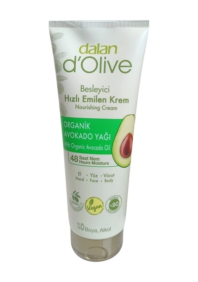 D'olive Organik Avokado Yağı Hızlı Emilen Tüp Krem 250 Ml 2 Adet