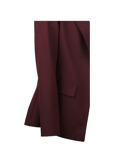 Ekol Oversize Minimalist Uzun Kol Kadın Ceket - Günlük & Şık Bordo