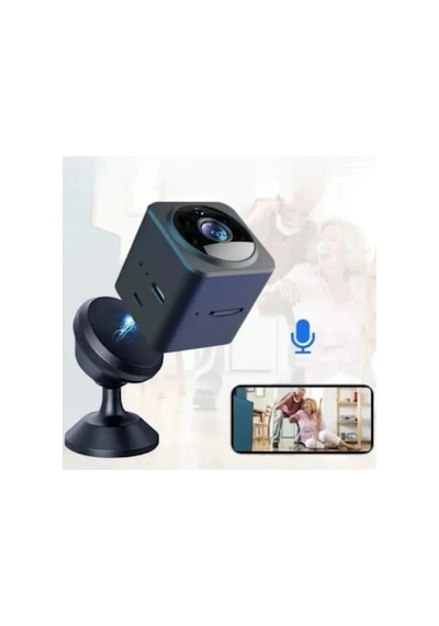 Akıllı Mini Kamera 1080p Hd Wifi Mobil Uygulamalı Şarjlı Gece Görüşlü Çift Yönlü Ses Kart Destekli