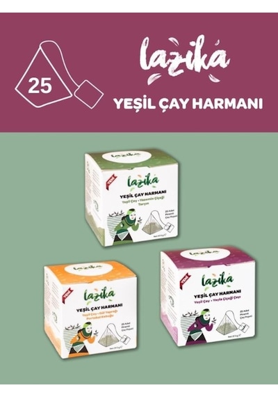 3'lü Set Yeşil Harman 3 37,5 G -yayla-portakal-yasemin,pla Poşet Yeşil Çay