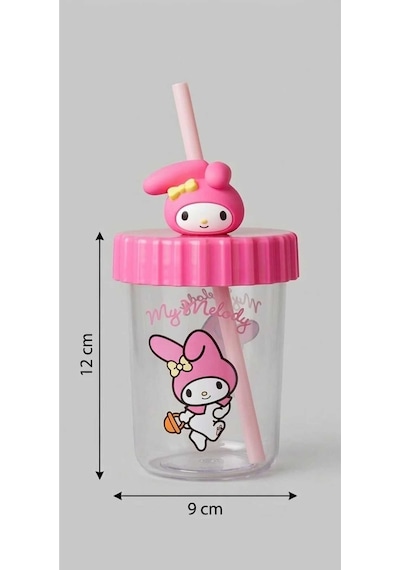 My Melody Figürlü Pipetli Bardak Pembe
