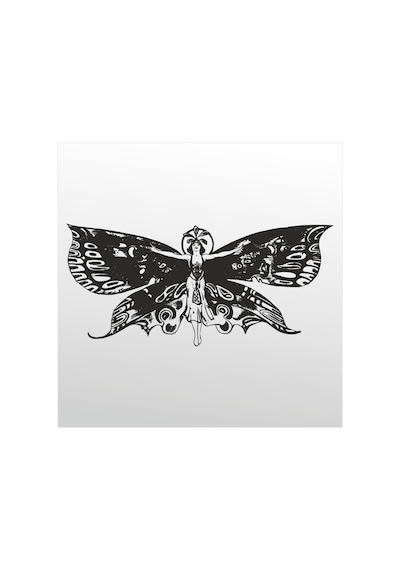 Folyo Sticker Kelebek Kadın 160cm Uzunluk Siyah