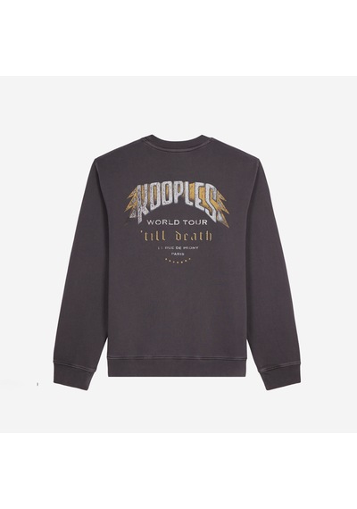 The Kooples Erkek Baskılı Bisiklet Yaka Siyah Sweatshirtbaskılıhswe28004k