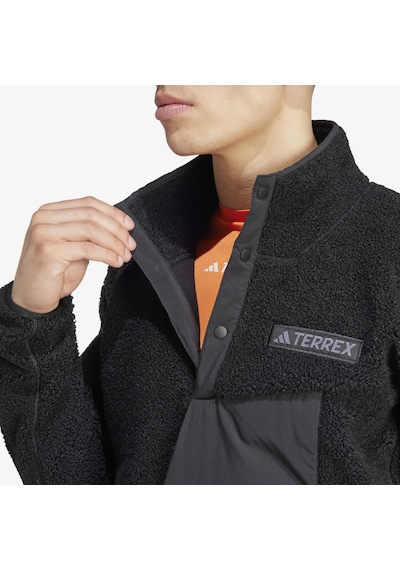Adidas Terrex Xploric High Pile Fleece Pullover Erkek Siyah Yürüyüş Polar Iw0231