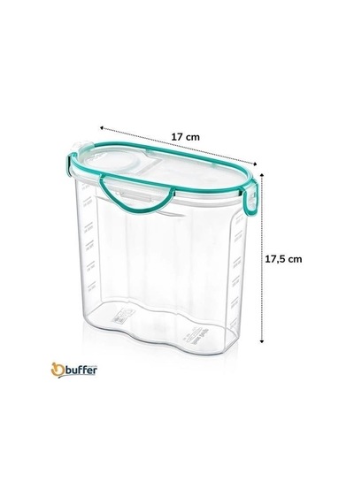 Buffer Kilitli Kapaklı Contalı Hava,su Sıvı Geçirmez 1,7 Litre Erzak Saklama Kabı-sa585 Çok Renkli
