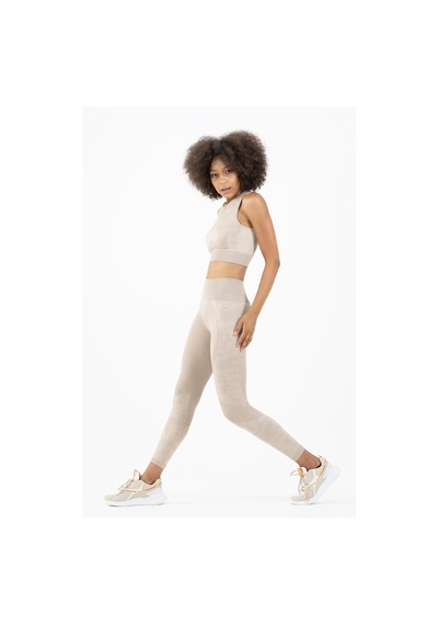 Maraton Active Slimfit Kadın Bisiklet Yaka Kolsuz Fitness Açık Vizon Bra 813054-Açık Vizon