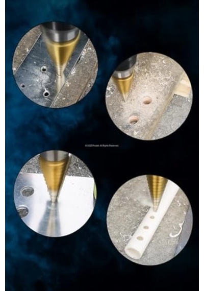 Ucu Hss Titanyum Nitrür Kaplamalı 4-12 Mm Metal Sac Alüminyum Plastik Için Uzun Ömürlü Pürüzsüz Delik Açma Y