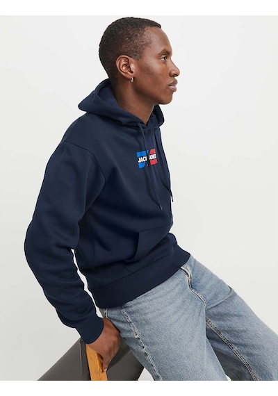 Jack & Jones Graphic Erkek Lacivert Sweatshirt 12268422-skyc Lacivert