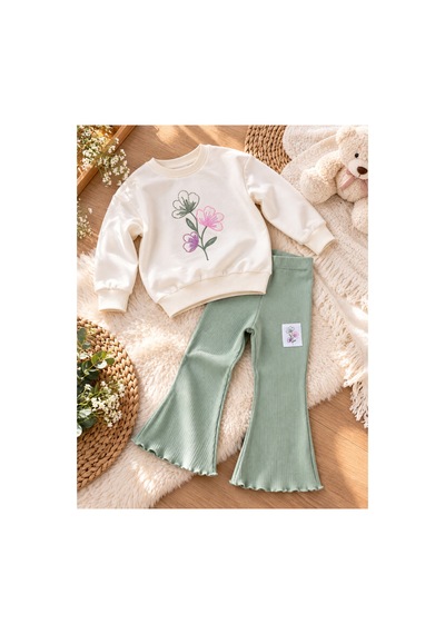Uğur Bebe Kız Çocuk Boncuk İşlemeli Çiçekli 2 Li Takım Sweatshirt İspanyol Paça Yeşil Ribanalı Tayt Lı Takım Günlük Şık Kombin Ekru Yeşil Ekru Yeşil Uğur Bebe Kız Çocuk Boncuk İşlemeli Çiçekli 2 Li Takım Sweatshirt İspanyol Paça Yeşil Ribanalı Tayt Lı Takım Günlük Şık Kombin Ekru Yeşil Ekru Yeşil