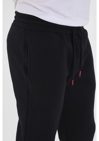Assema Unisex Üç İplik Basic Eşofman Pantolon - Siyah Çok Renkli