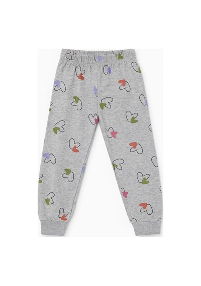 Beka Kids Kız Çocuk Pijama Takımı 2'li Set Kalp Ve Kız Çocuk Desenli Çocuk Pijama Takımı %100 Pamuklu Pembe