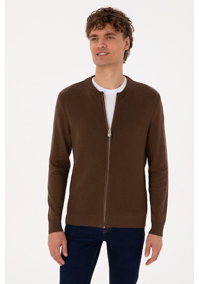 U.s. Polo Assn. Erkek Kahverengi Hırka Triko 50313721-vr029 Kahverengi