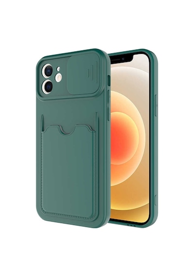 Apple Uyumlu iPhone 12 Kılıf Zore Kartix Kartlık Bölmeli Kılıf