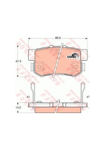 Honda Civic 1.3hybrıd 2006-2010 Trw Arka Balata Netparb774 Lda2