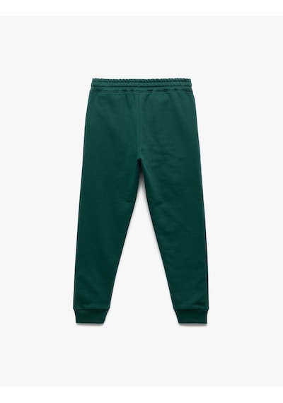 Koton Pamuklu Beli Lastikli Şardonlu Jogger Basic Eşofman Altı Yeşil 7wkb40010tk
