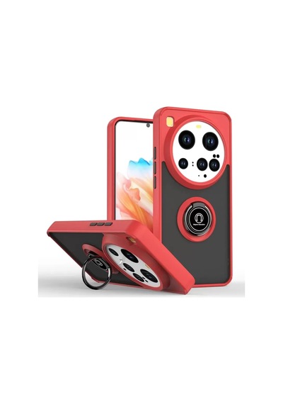 Newface Xiaomi Mi 15 Ultra Kılıf Montreal Yüzüklü Silikon Kapak - Kırmızı