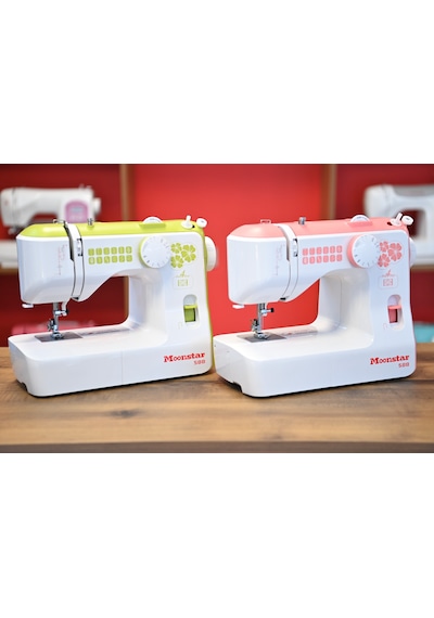 Moonstar Ev Tipi Düz Dikiş Makinesi 12 Desenli / Model 588 Pembe