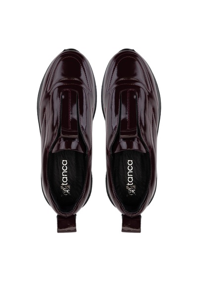 Tamer Tanca Kadın Hakiki Deri Bordo Sneakers & Spor Ayakkabı 1107 521 Bn Ayk Sk25-26 Bordo Rugan Bordo