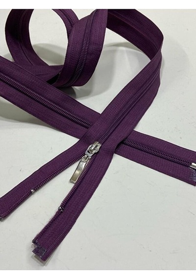 Ferace Elbise Kaban Fermuarı 110 Cm Patlıcan Mor