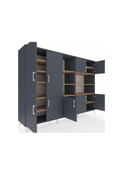 Hyperion Dolap 14 Raflı 9 Kapaklı 220x44x163 Antrasit-antrasit/ça Antrasit-antrasit/çam Hyperion Dolap 14 Raflı 9 Kapaklı 220x44x163 Antrasit-antrasit/ça Antrasit-antrasit/çam