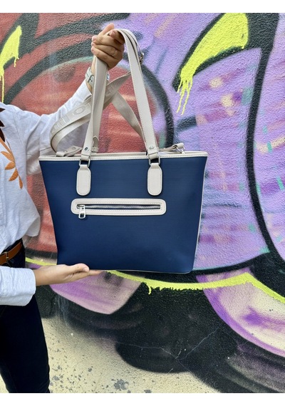 Just Polo Kadın Yeni Sezon Büyük Boy 3 Bölmeli Lüks El Ve Omuz Çantası Shoulder Bag Lacivert - Taş