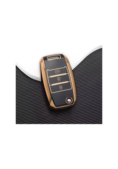 Autohan Keys Kia Rio, Ceed, Cerato, Sportage İçin Siyah Silikon Anahtar Koruma Kılıfı Standart