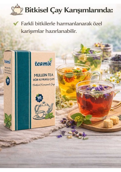 Mullein Tea Sığır Kuyruğu Bitkisel Karışımlı 60 Gr 30 Süzen Poşet