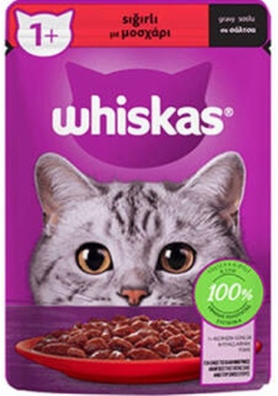 Pouch Sos İçinde Sığır Etli Yetişkin Kedi Konservesi 12 Adet 85 Gr
