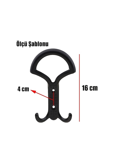 5 Adet Noktalı Siyah Metal Portmanto Vestiyer Duvar Askısı Dolap Elbise Askılığı Askılık Askılığı Diğer