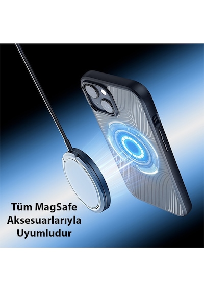 Dux Ducis Apple Uyumlu iPhone 15 Aimo Magsafe Premium Buzlu Sert Pc-tpu Kılıf