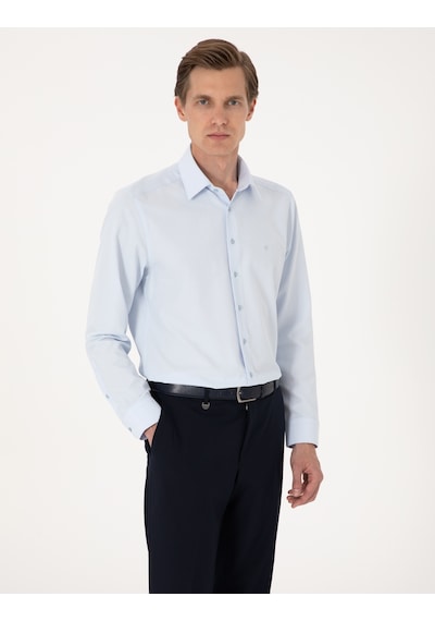 Pierre Cardin Erkek Açık Mavi Gömlek Basic 50316734-vr003 Açik Mavi