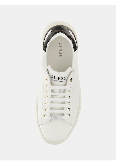 Guess Elbina Kadın Deri Sneaker Ayakkabı Fljelbfal12 Kahverengi