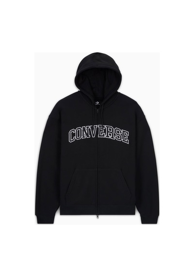 Converse Classic Erkek Fermuarlı Siyah Hoodie